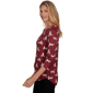 Petite Emaline Key Items 3/4 Sleeve All Over Fox Tee - image 4