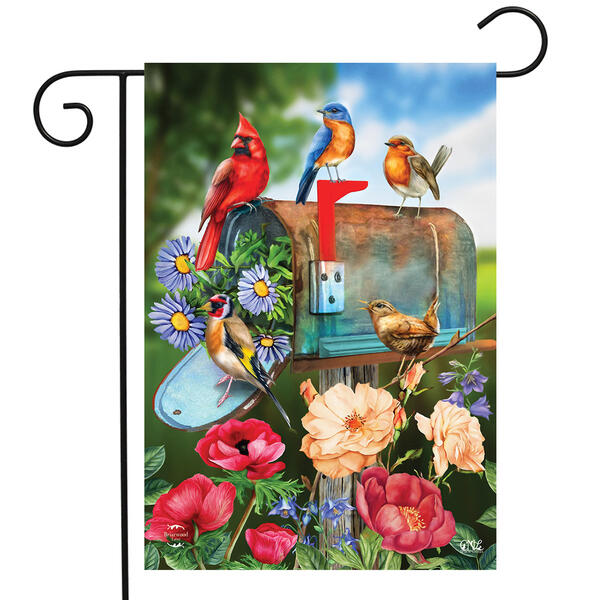 Birds & Mailbox Garden Flag - image 