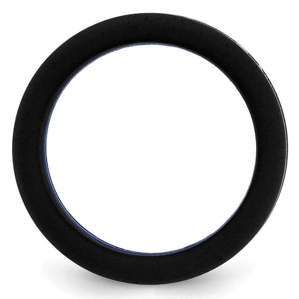 Mens Gentlemen''s Classics™ Black Silicone 7.5mm Wedding Band