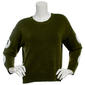 Juniors No Comment Mossy Sheep Sleeve Sweater- Green - image 1
