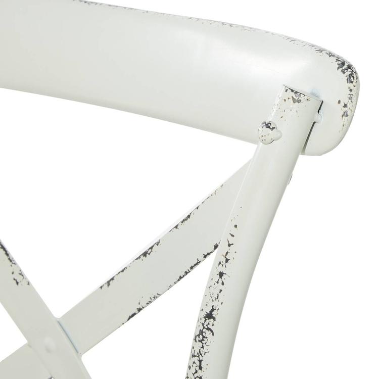 9th & Pike® White Metal Farmhouse Dining Chairs