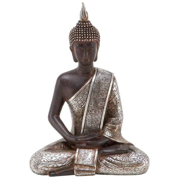 9th & Pike&#40;R&#41; Black Polystone Buddha Sculpture - image 