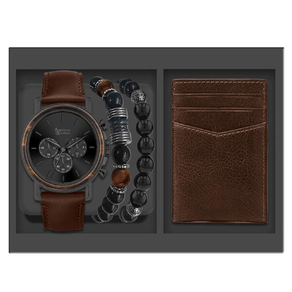 Mens American Exchange Watch/Bracelet/Wallet Set - image 