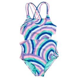 Girls &#40;7-16&#41; Kensie Girl Psychedelic Wave One Piece Swimsuit