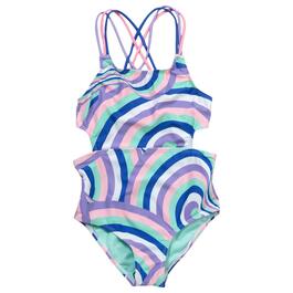 Girls &#40;7-16&#41; Kensie Girl Psychedelic Wave One Piece Swimsuit