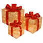 National Tree 3pc. Pre-Lit Gold Thread Gift Box - image 1