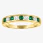 Gemstone Classics&#40;tm&#41; Lab Created Emerald & White Sapphire Ring - image 1