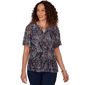 Womens Emaline Summer In The City Short Sleeve Tier Blouse - image 1