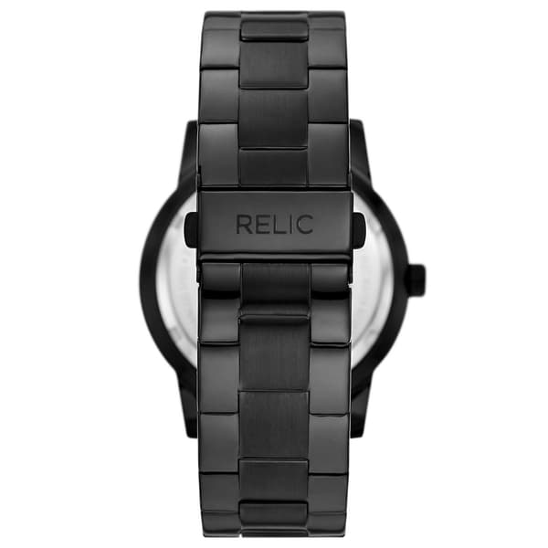 Mens RELIC by Fossil Black Round Bracelet Watch - ZR16020