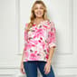 Womens Sara Michelle Elbow Chiffon Sleeve Floral Printed Bar - image 1