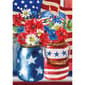 Northlight Seasonal 28in. Americana Floral Bouquet Garden Flag - image 3