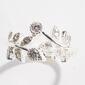 Ashley Cooper&#40;tm&#41; Silver Leaf Wrap Cubic Zirconia Ring with Pave - image 1