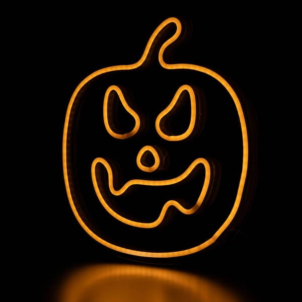 Northlight Seasonal 15in. Neon Jack-O-Lantern Window Silhouette
