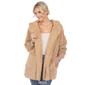 Womens White Mark Plush Hooded Cardigan With Pockets - image 10