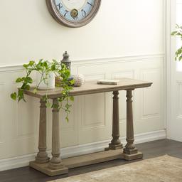 9th & Pike® Rectangular Textured Wood Console Table