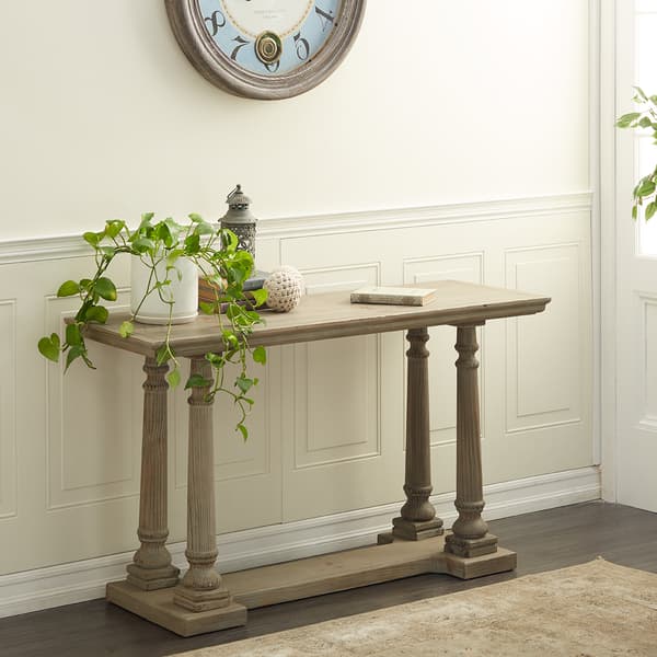 9th & Pike&#174; Rectangular Textured Wood Console Table