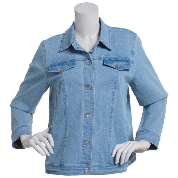 Womens Alfred Dunner Super Stretch Denim Jacket