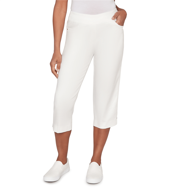 Petite Alfred Dunner Resort Living Smooth Waist Pull On Capris