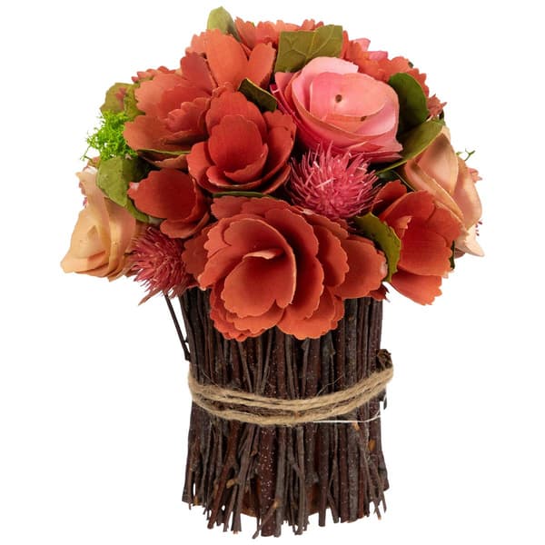 Northlight Seasonal Artificial Mixed Flora Wooden Spring Bouquet