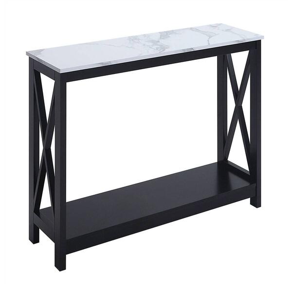 Convenience Concepts Oxford Faux Marble Top Console Table - image 