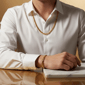 Mens Iron Saints 6mm Cuban Link 18kt. Gold Plating Necklace Set - image 5