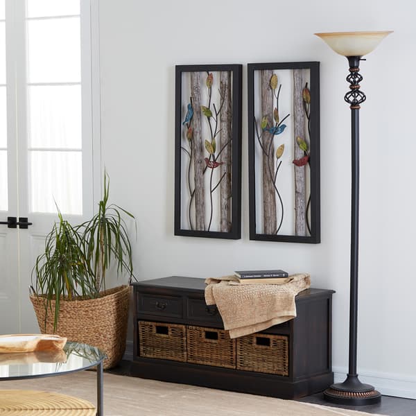 9th & Pike&#174; Black Metal Traditional Torchiere Floor Lamp
