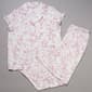 Womens Laura Ashley® Short Sleeve Bow Toile Pajama Set - image 2