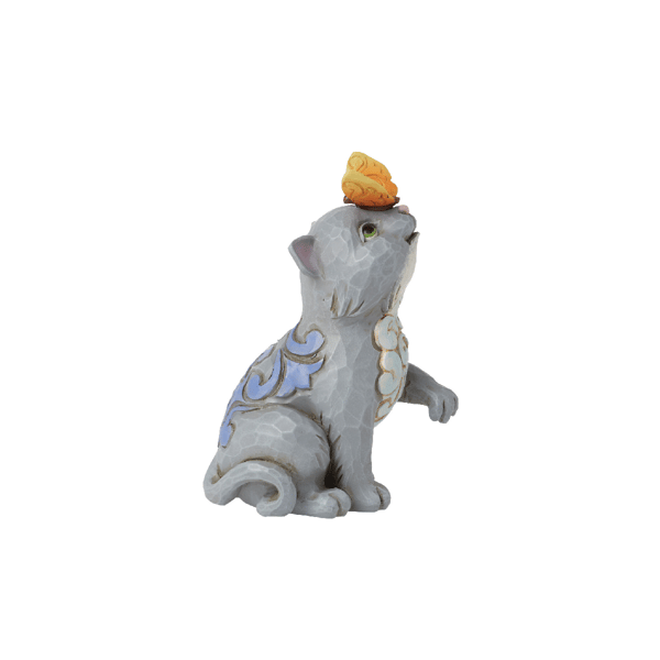 Jim Shore Heartwood Creek Cat and Butterfly Mini Figurine