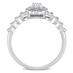 Diamond Classics™ 14kt. White Gold 1/3ctw. Diamond Oval Ring