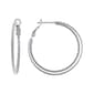 Silver-Plated 37mm Double Hoop Earrings - image 1