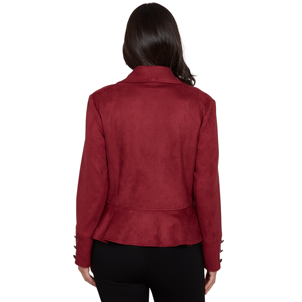 Petite Emaline Country Code Faux Suede Open Front Jacket