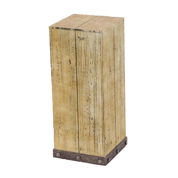 9th & Pike&#174; Brown Wood Rustic Pedestal Table - Set of 3