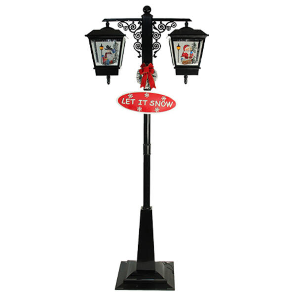 Northlight Seasonal 74in. Pre-Lit Musical Santa and Snowman - image 