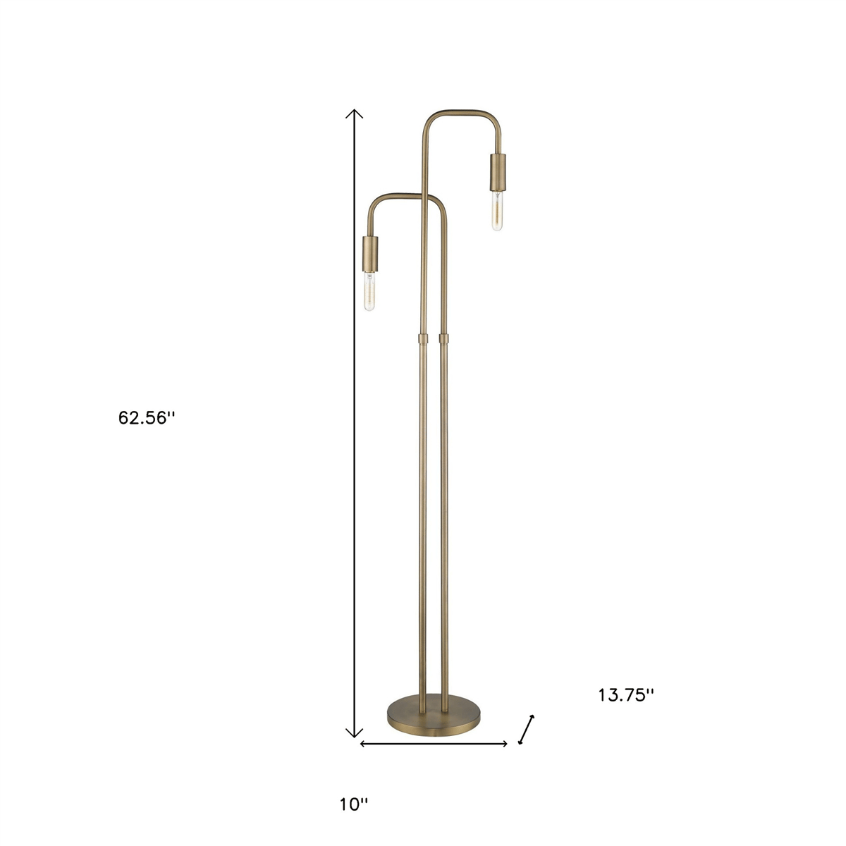 HomeRoots Torchiere Floor Lamp - Thumbnail 2