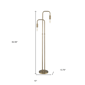 HomeRoots 63" Two Light Torchiere Floor Lamp - image 4