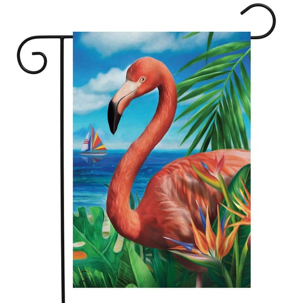 Flamingo Paradise Garden Flag - image 
