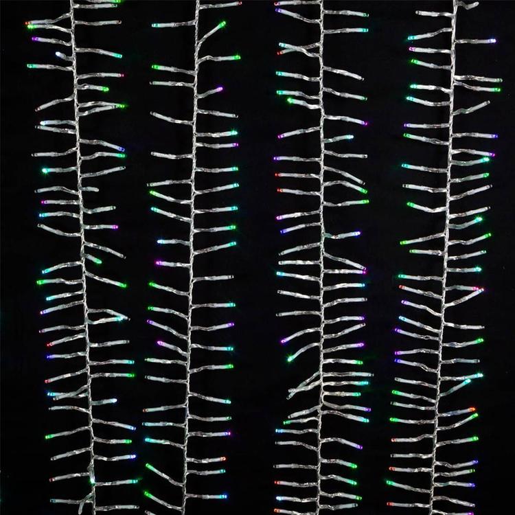Kurt S. Adler 15.7ft. RGB LED Cluster Garland Christmas Lights