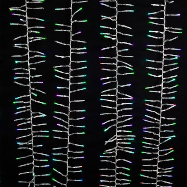 Kurt S. Adler 15.7ft. RGB LED Cluster Garland Christmas Lights