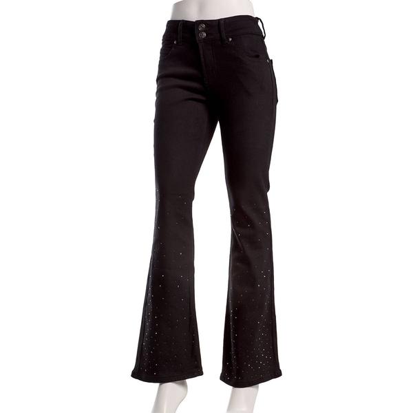 Juniors Madden Girl Rhinestone Mid Rise Bootcut Jeans - image 