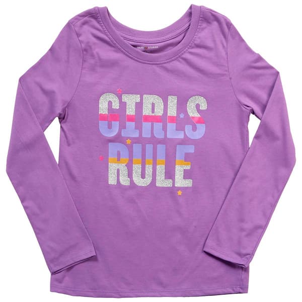 Girls &#40;7-16&#41; Tales & Stories Long Sleeve Girls Rule Tee - image 