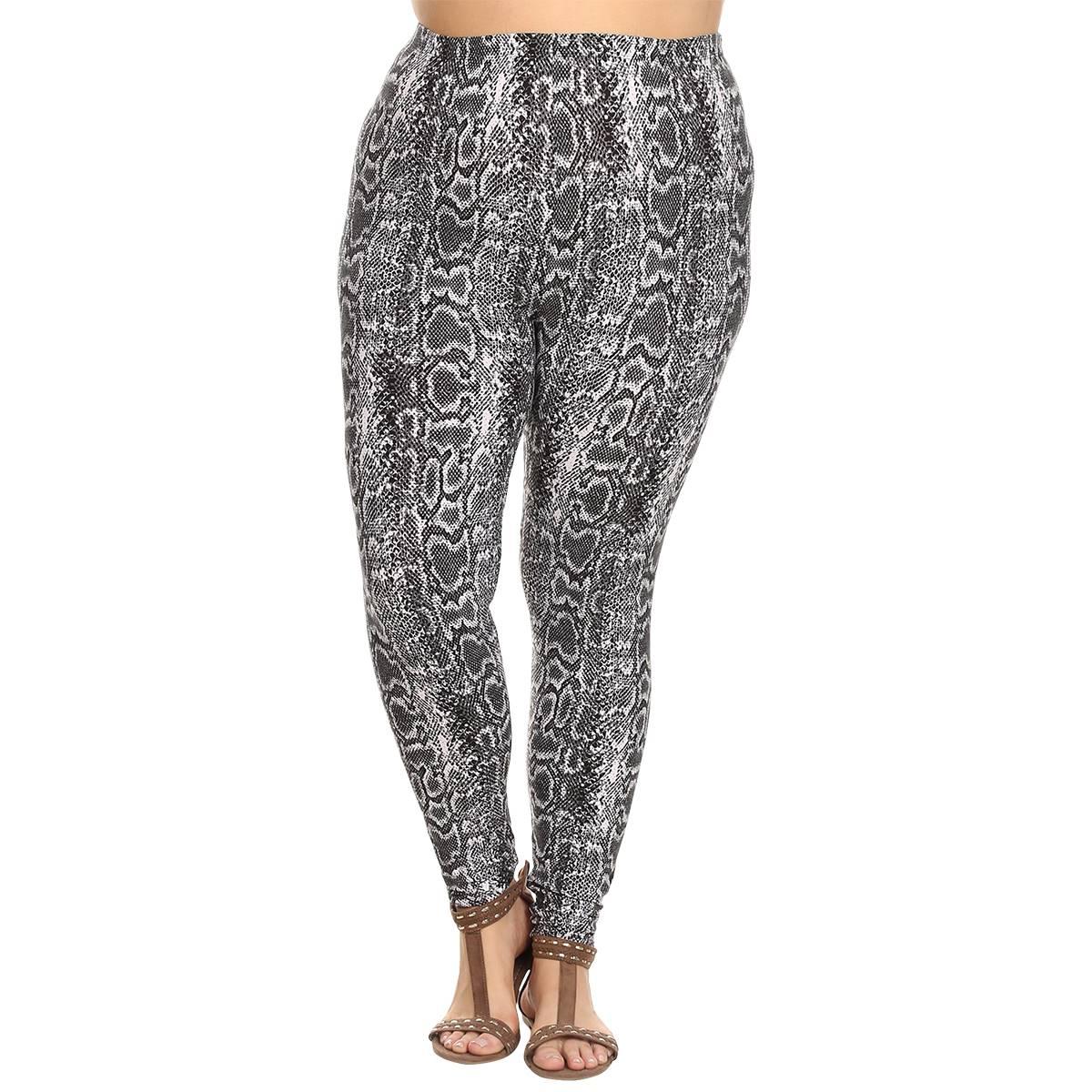 Plus Size White Mark(R) Snake Leggings