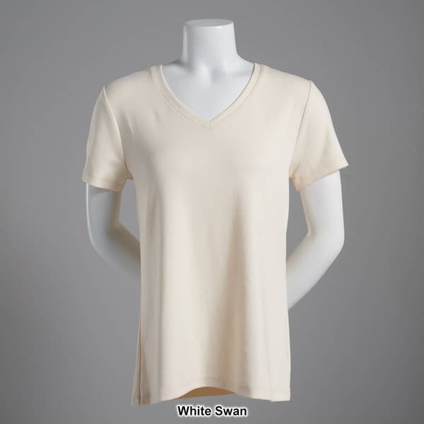 Womens Preswick & Moore&#174; Short Sleeve V-Neck Tee