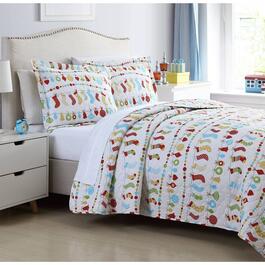 Spirit Linen Home&#8482; Holiday Colorful Christmas Quilt Set