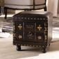 Baxton Studio Charlier Wood Storage Ottoman w/ Book Spine Drawer - image 1