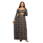 Womens 24/7 Comfort Apparel Geometric Empire Maternity Maxi Dress - image 1