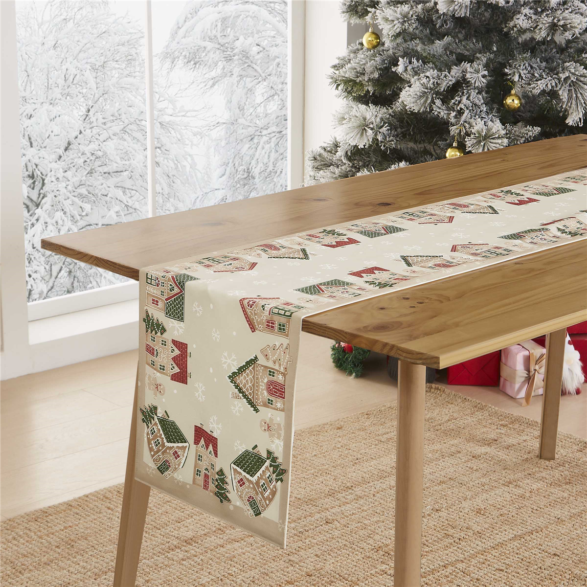 Avanti Linens Gingerbread Village Runner - 72in.