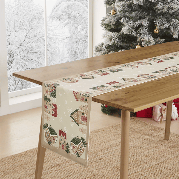 Avanti Linens Gingerbread Village Runner - 72in.