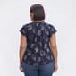 Plus Size Absolutely Famous Ruffle Neck Coastal Blouse - image 2