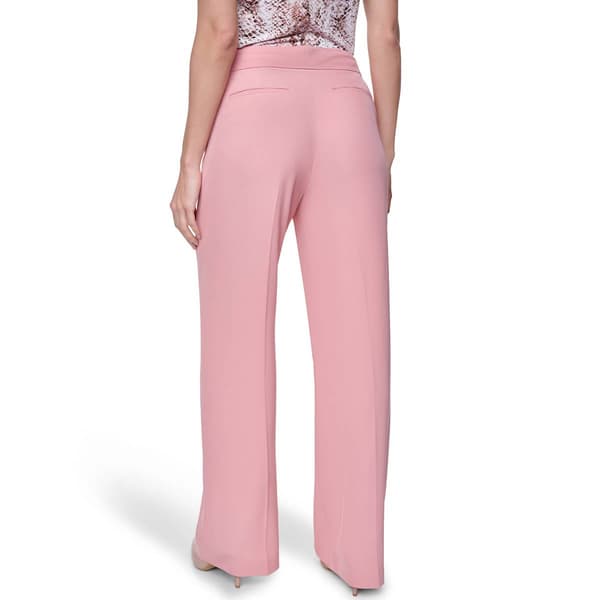 Womens Calvin Klein Solid Modern Fit Straight Leg Pants