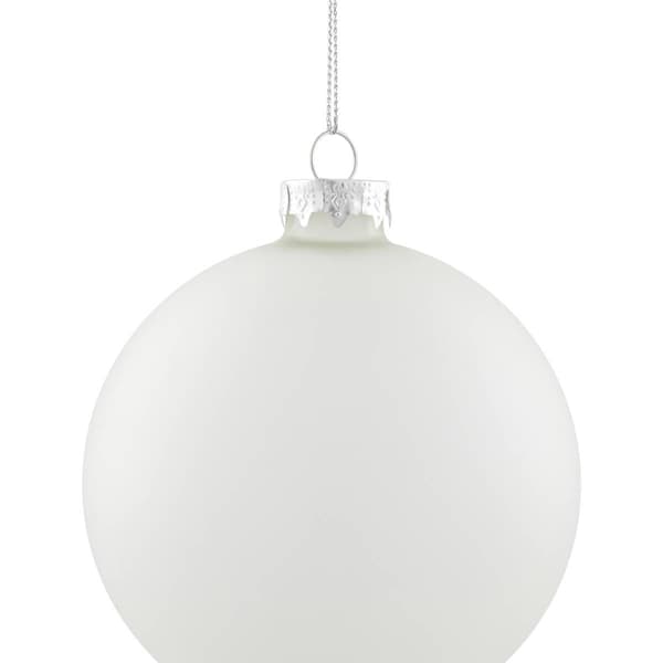 Northlight 4ct. Frosted Matte Glass Christmas Ornaments